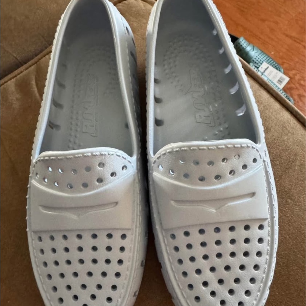 Stylish Light Blue Slip-On Loafers